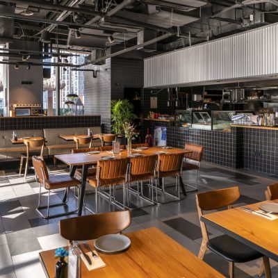 Interior view of hotel restaurant